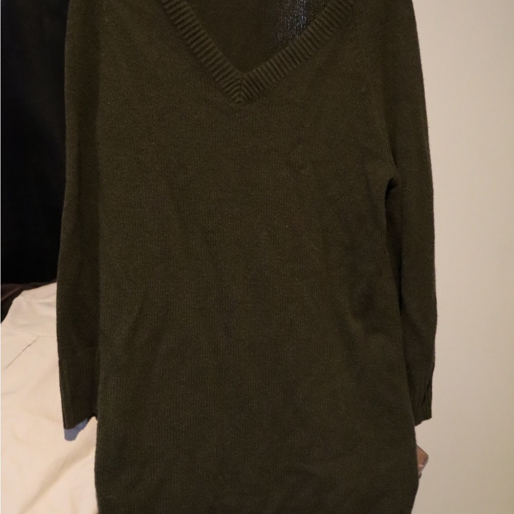 Old Navy Olive V-Neck Dress